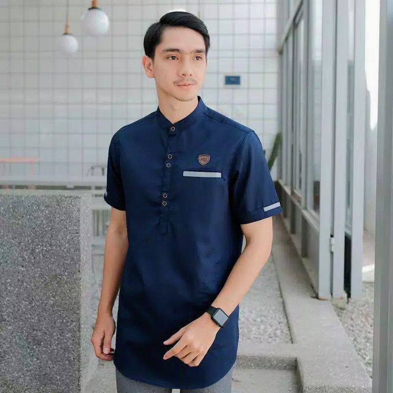 Baju Koko Kurta Dewasa Pria Lengan Pendek Best Seller Material Cotton Adem Serap Keringat ukuran M L XL terlaris Koko muslim / Pakaian Muslim Pria / baju Koko laki laki lengan pendek