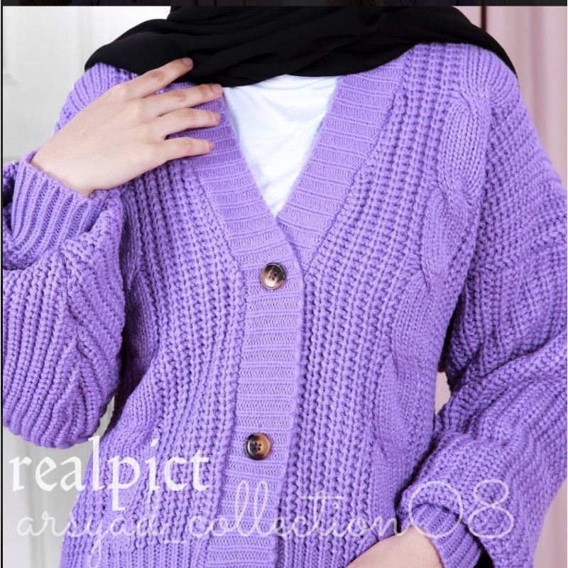 CARDIGAN RAJUT CABLE 3 GATE TEBAL,BAHAN TEBAL BANGET PREMIUM.