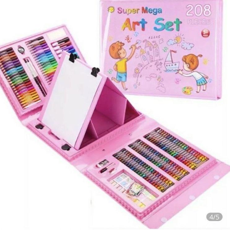 

0KA Crayon Set Drawing 208 pcs/Alat anak melukis dan mewarnai art set 208 pcs➔♣ (Serba Murah)Laris ➔