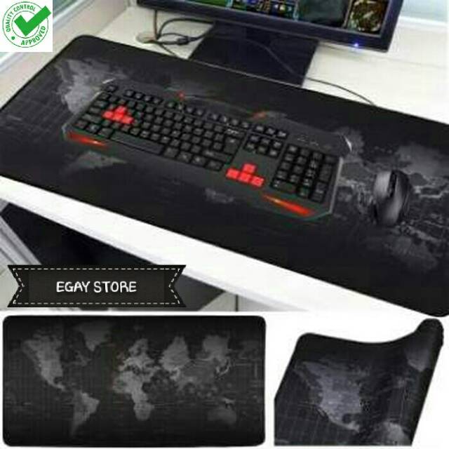 Taplak Meja Tatakan Mouse Pad Gaming Raksasa Matras Motif Peta Dunia Terbaru