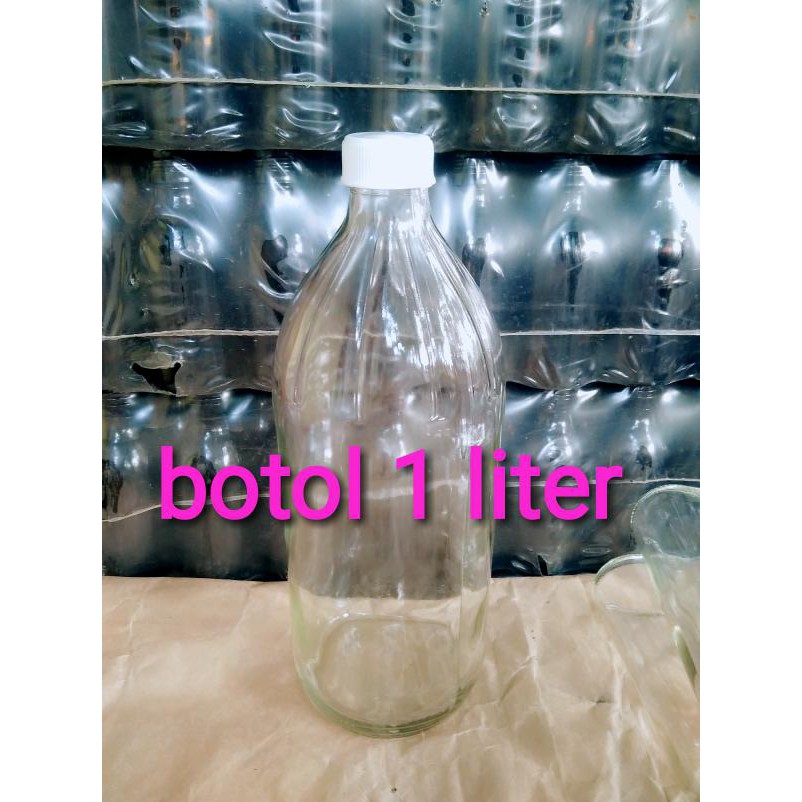 Botol Kaca 1 Liter Tutup Drat