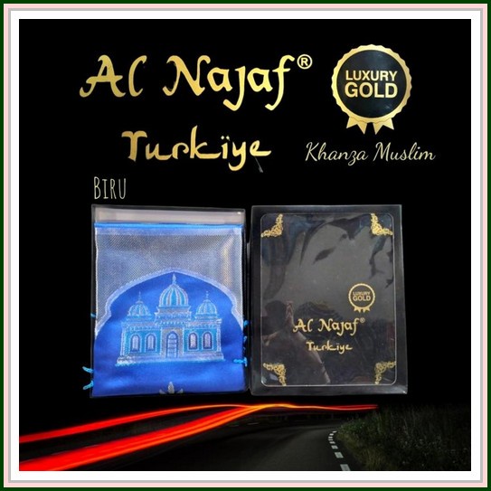 Sajadah Traveling Motif Kiswah Ka'Bah Sajadah Travel Tipis Sajadah Al-Najaf Turkiye Luxury Gold Prem