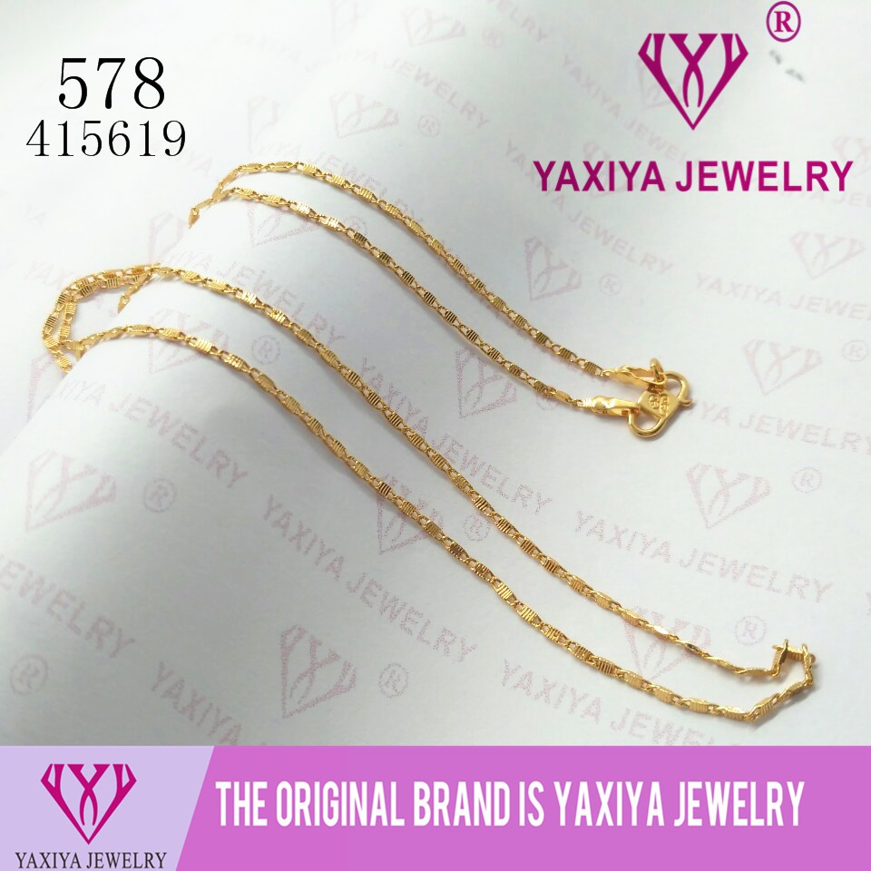 

Kalung perhiasan imitasi lapis emas aksesoris 18k Yaxiya Jewelry 578