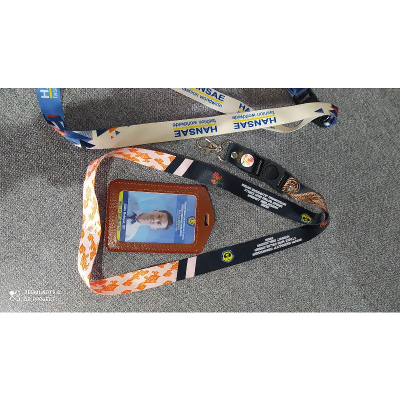 

Tali lanyard, gantungan id card paket lengkap, 2 sisi