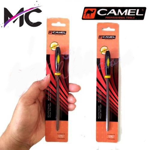 Kikir Segitiga CAMEL Gagang Karet Asah Gergaji Pisau Gunting Sabit Besi Alumunium Stainless Steel Te