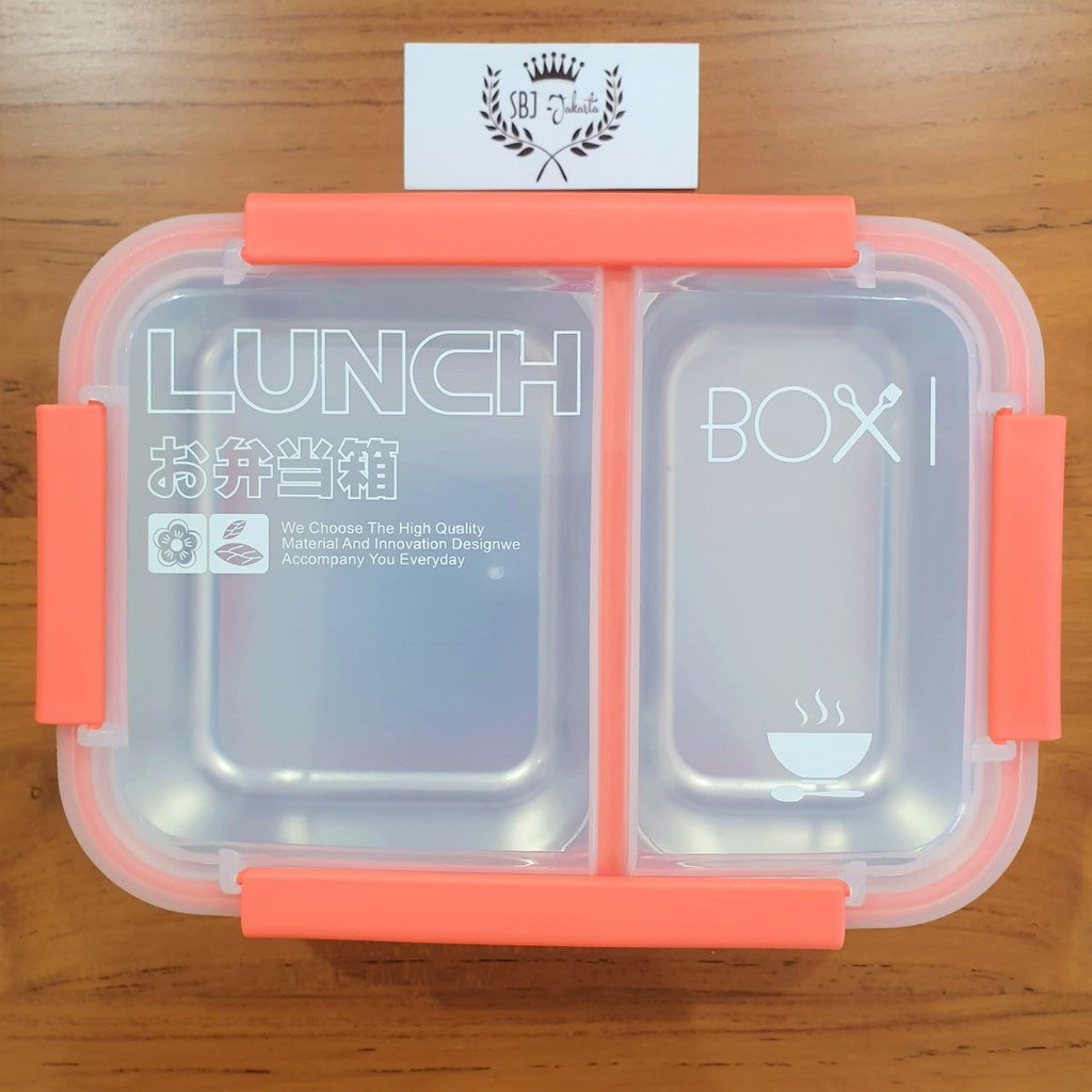 Kotak makan Stainless 304 anti Bocor 1500 ml / Lunch Box Double Layer BPA FREE STAINLESS 304  1500 m