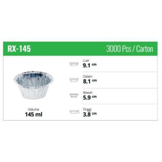 Aluminium Tray RX 145 / AluTray RX145 / Tray Aluminium Bulat RX145 ...