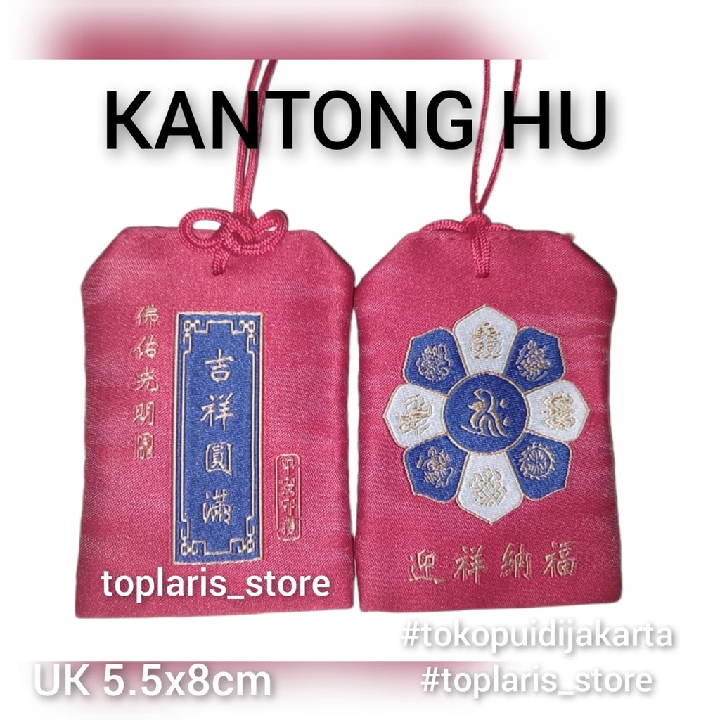 Kantong Jimat Patkua Navy Bordir Yinyang