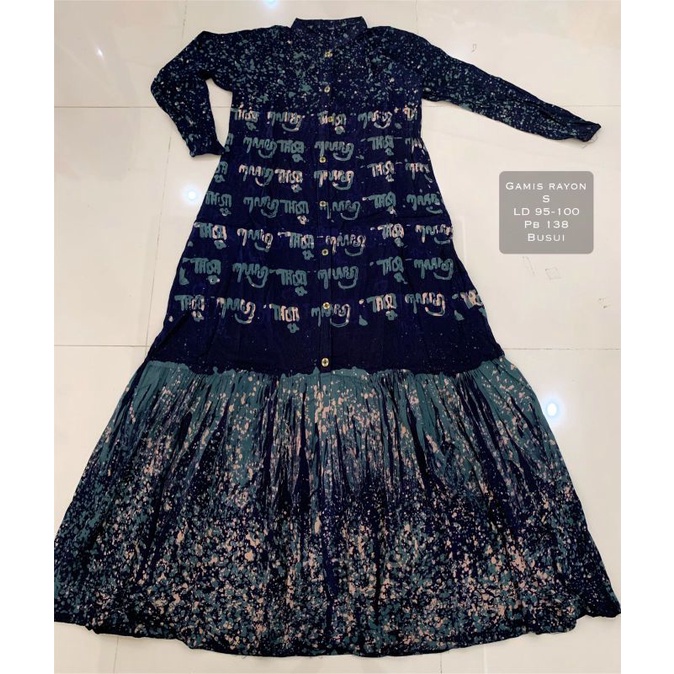 Gamis Rayon Motif / Gamis Inayah / gamis batik