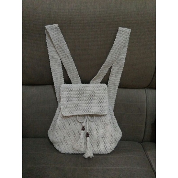 Tas ransel rajut / tas gendong handmade
