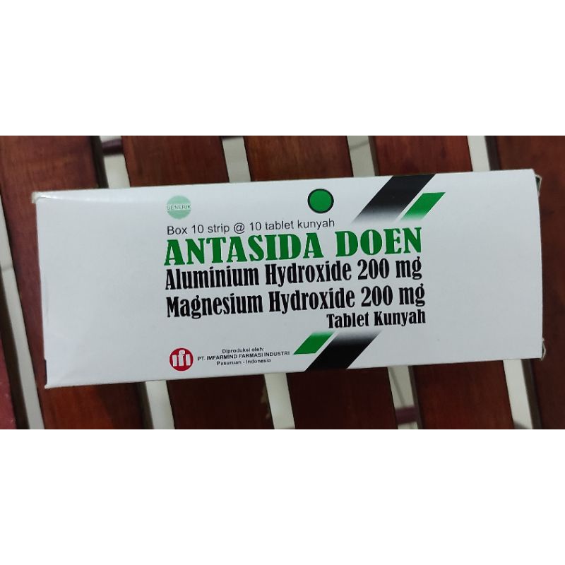 Antasida Doen 100 Tablet Kunyah / Obat Maag / Kembung / Asam Lambung