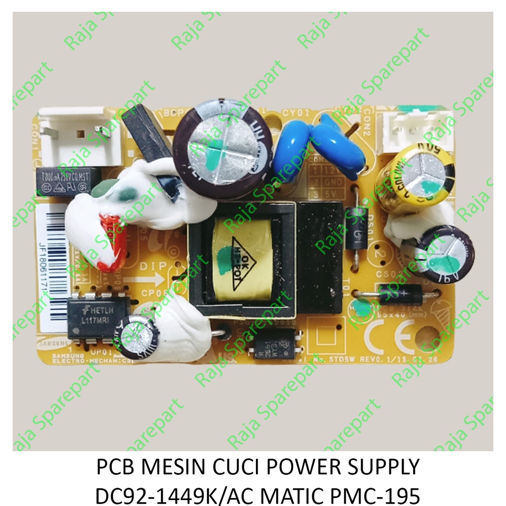 PCB MESIN CUCI POWER SUPPLY DC92-1449K/AC MATIC 12V PMC-195