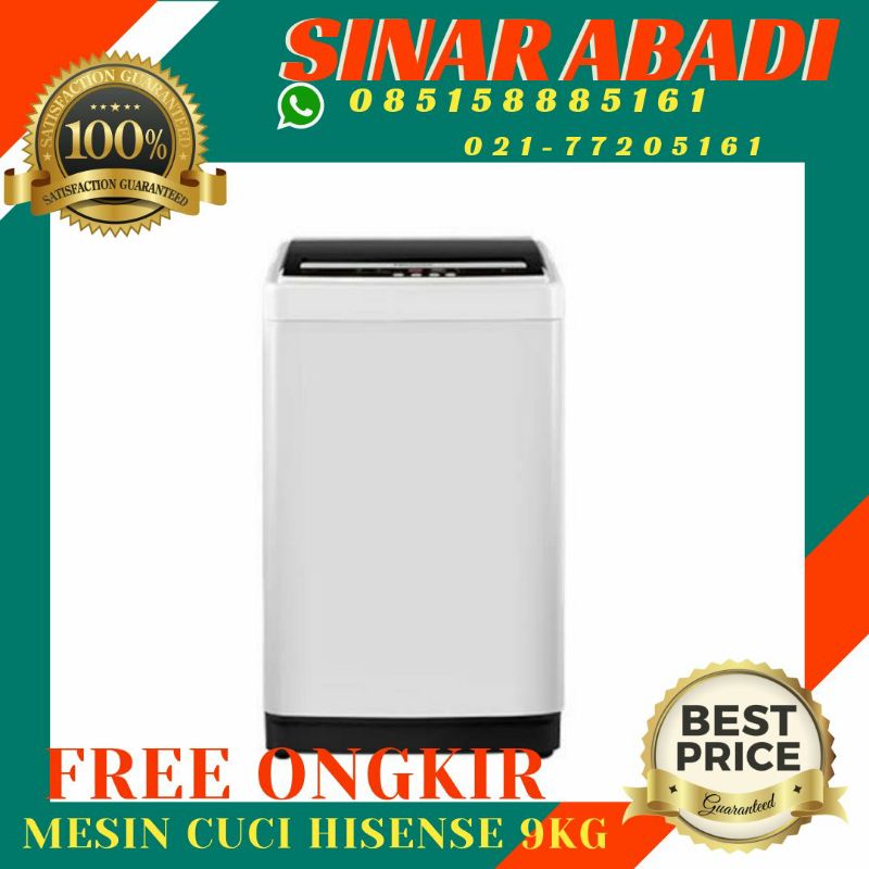 MESIN CUCI 1 TABUNG HISENSE 9KG FREE ONGKIR DEPOK