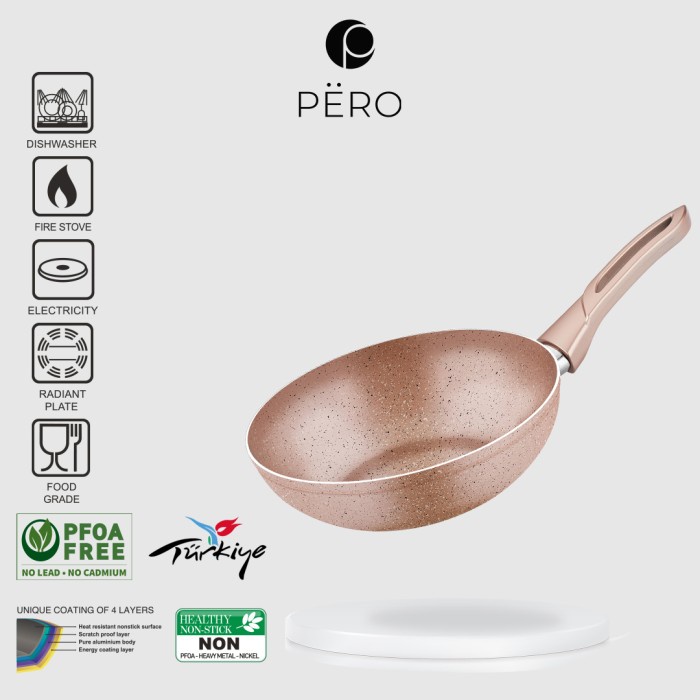 √DISCOUNT PERO WOK PAN 24CM - ROSEGOLD