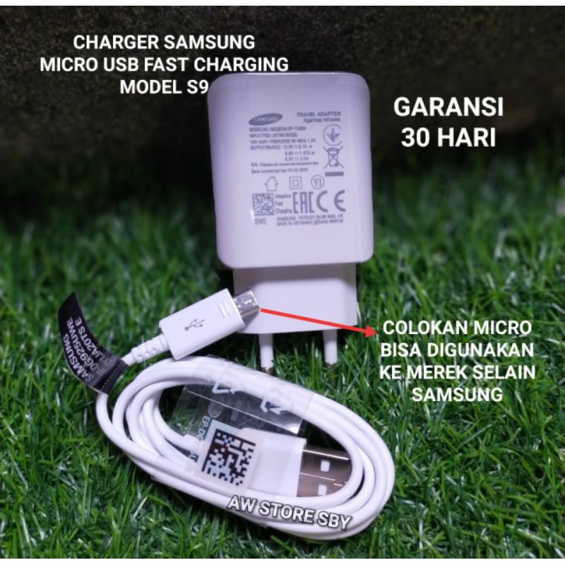 Charger samsung micro usb fast charging s6 s7 A6 A6+ J2 J3 J4 J6 J7 A10 A10A M10 A02 A02S