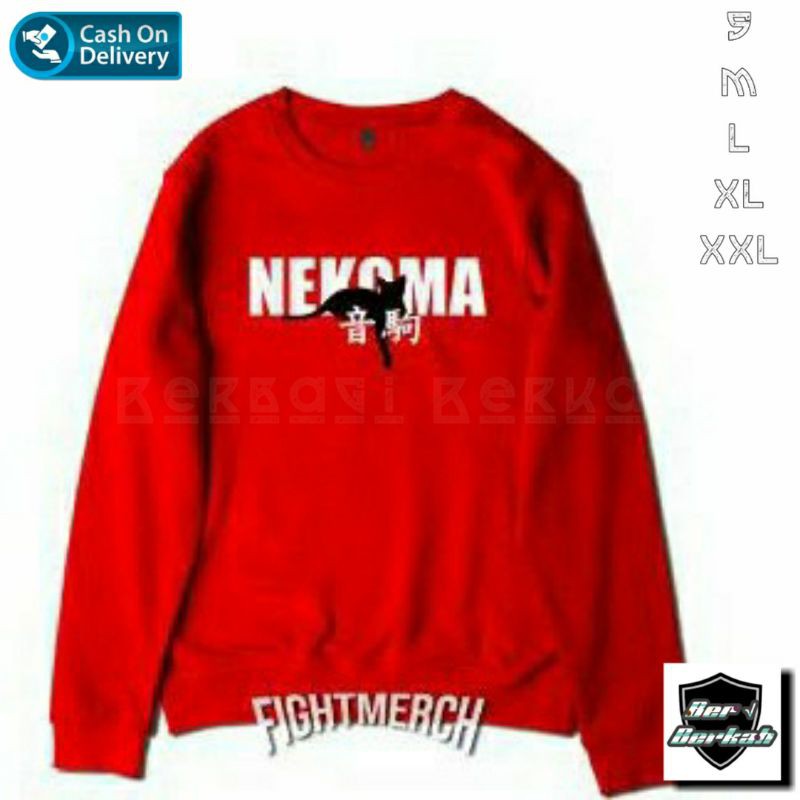 Sweater Anime Nekoma | Sweater Nekoma Anime | Jaket Sweater Anime Nekoma