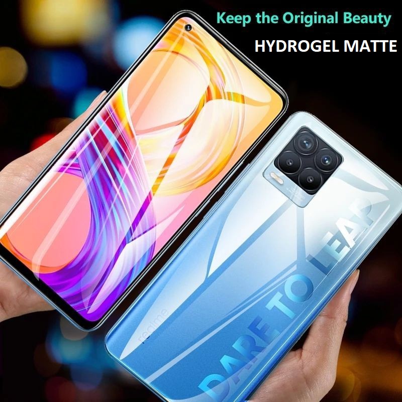 REALME 8 8 5G 8 PRO 8i 8 NFC 7 7i C17 7 PRO ANTI GORES HYDROGEL MATTE FULLSET CLEAR DEPAN BELAKANG ANTI MINYAK FRONT AND BACK SCREEN GUARD JELL FULL COVER PRESISI PELINDUNG LAYAR SKIN GARSKIN ANTI JAMUR