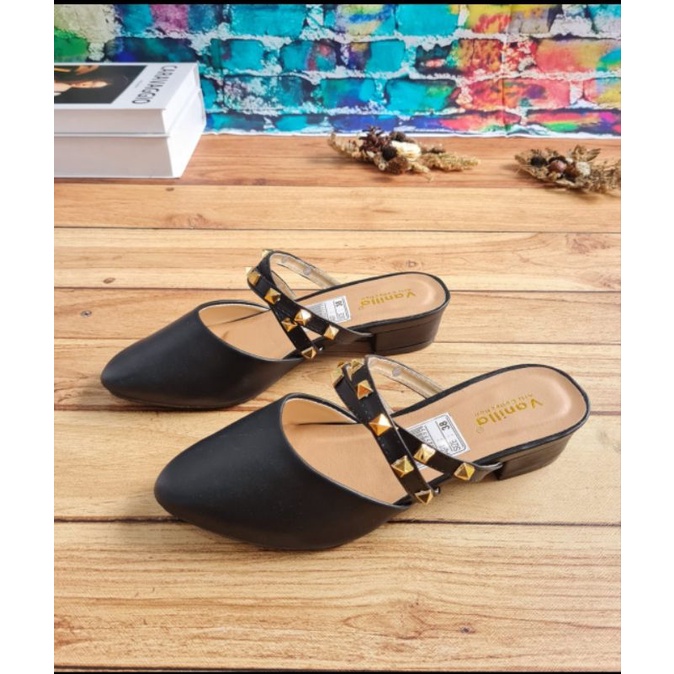 ABBUSHOES BR 01 bapau stut silang  3cm untuk wanita