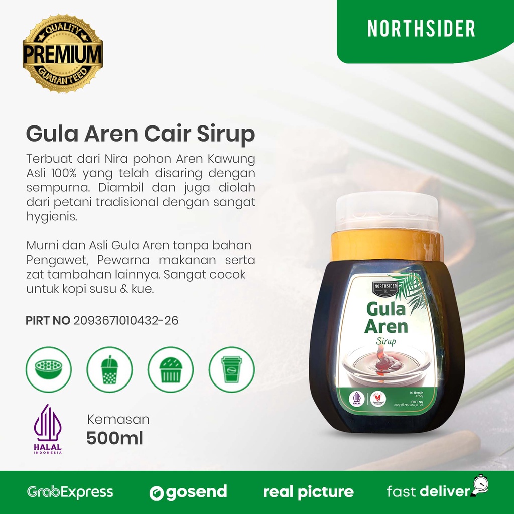 GULA AREN CAIR 500g PREMIUM ASLI untuk KOPI SUSU - KUE - BOBA