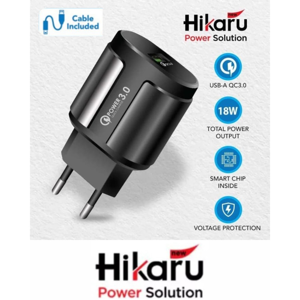 CHARGER HIKARU SMART AMPERE HC42 MICRO QUALCOMM 3.0