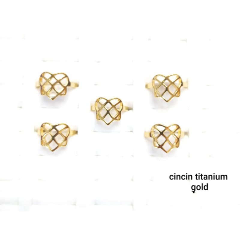 CINCIN TITANIUM IKATAN CINTA WARNA EMAS