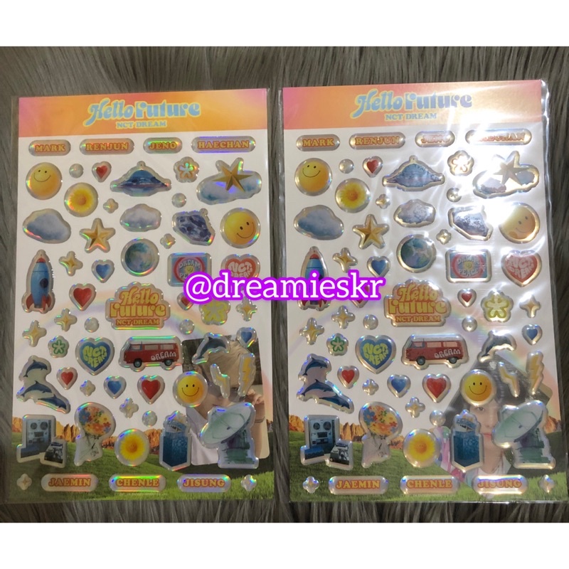 NCT DREAM MD MERCH HELLO FUTURE EPOXY STICKER RENJUN JAEMIN HAECHAN CHENLE JISUNG MARK JENO OFFICIAL