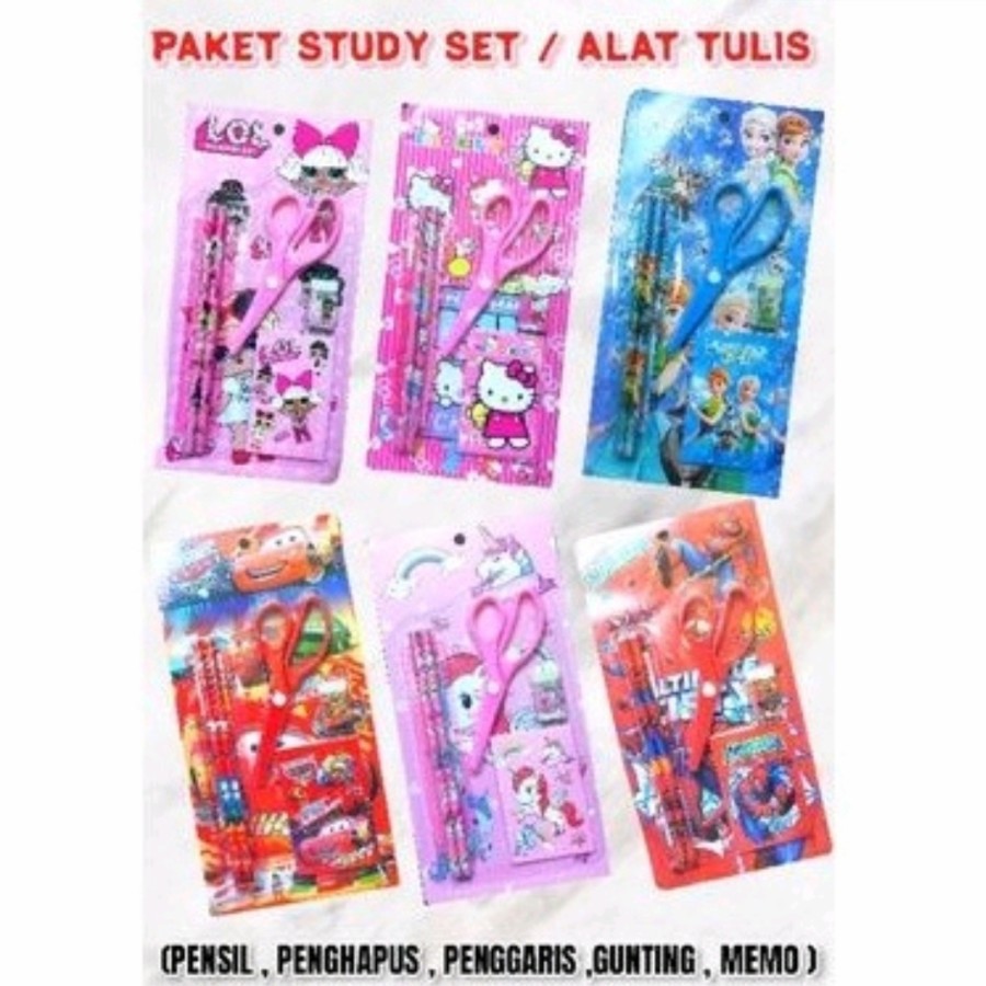 

Paket Study Set Alat Tulis Lengkap Gunting Memo 6 in 1