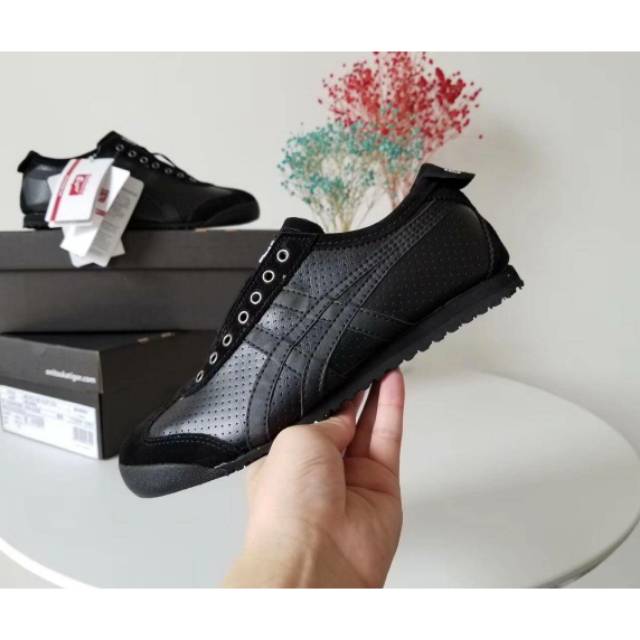 onitsuka black leather