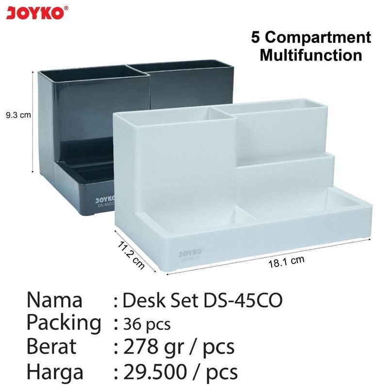 

Desk Set / Pen Holder / Tatakan Alat Tulis DS-45Co Joyko