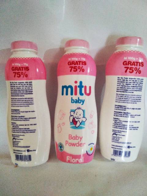 MITU BABY POWDER, BEDAK BAYI 100GR +75℅