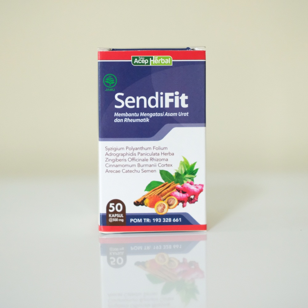 SendiFit Obat Asam Urat Pegal Linu Encok Sakit Pinggang Nyeri Reumatik Kesemutan Sakit Otot Rematik Herbal Isi 50 Kapsul Original BPOM Aman Tanpa Efek Samping