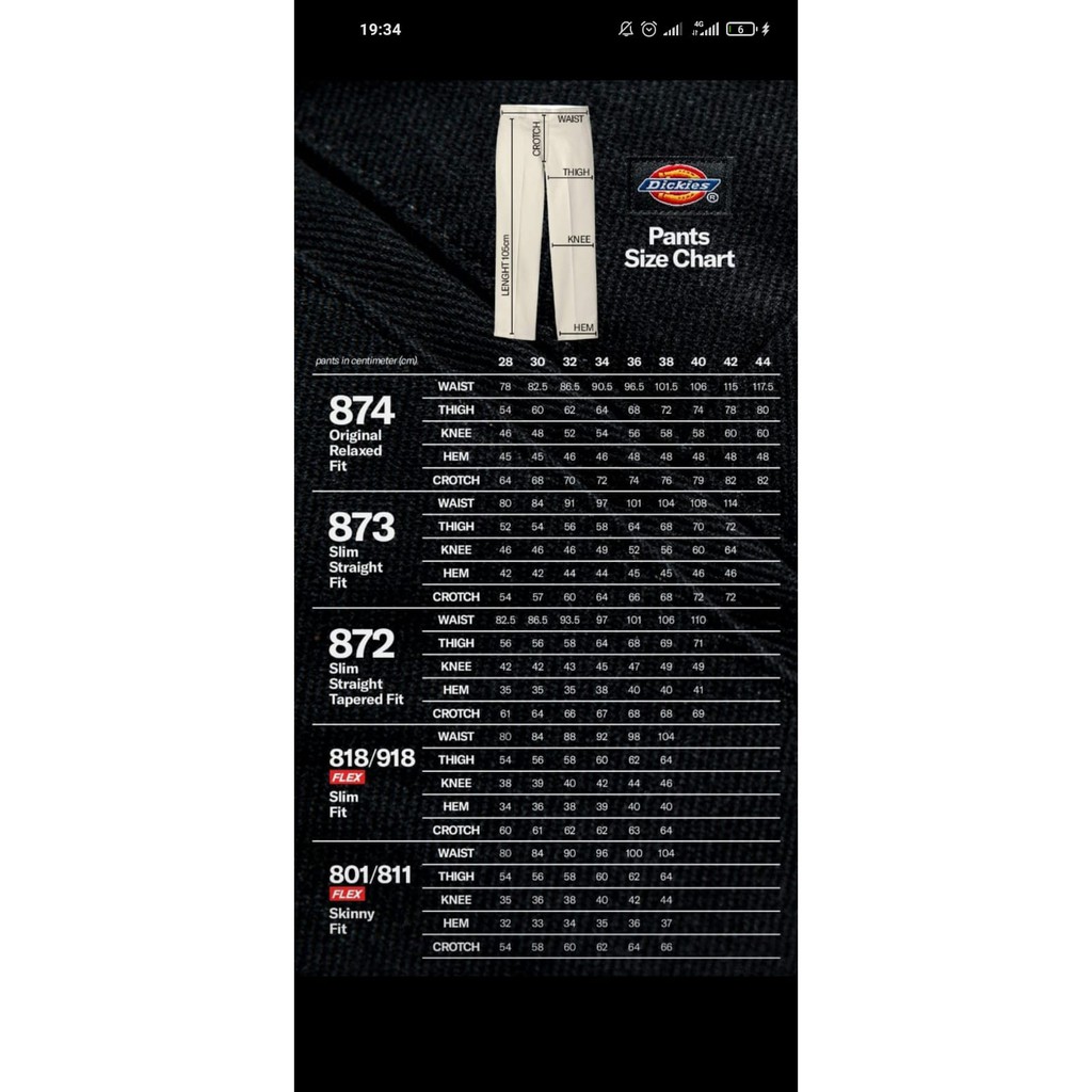 CELANA DICKIES | WE872BK