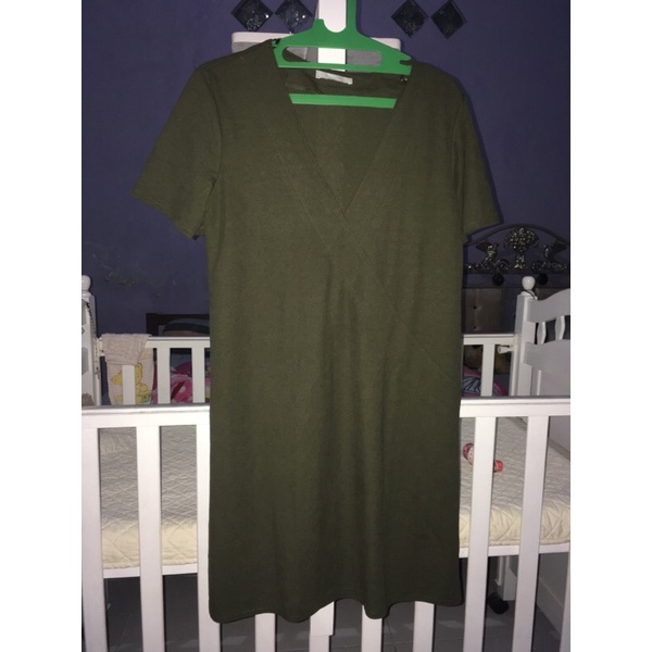 Dress pendek warna army