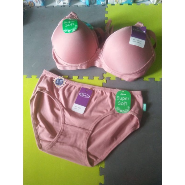 Sorex setelan | 1 pasang bh dan CD Sorex warna pink BH 17238 + CD 1257