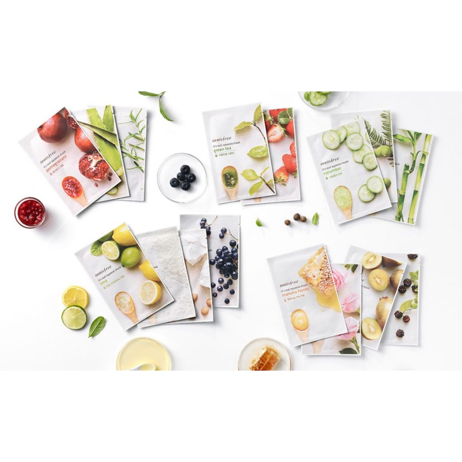 Innisfree Sheet Mask Makser Real Squezze Mask Masker Muka Original