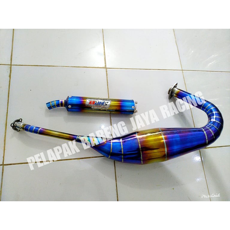 Knalpot rx King ninja r rr ss kolong ninja stainless pelangi bluemoon