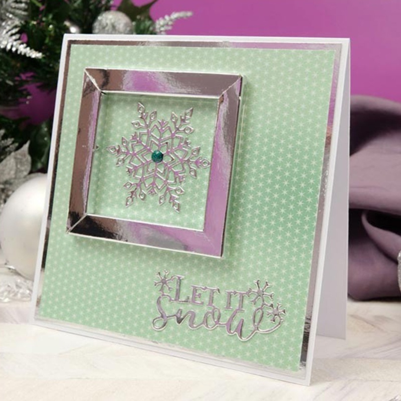 Cetakan Stensil Cutting Dies Motif Snowflake Natal Bahan Metal Untuk Scrapbook / Craft DIY / Embossing