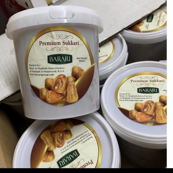 

Kurma Premium Sukkari Barari 800gr / Box Ember Mini