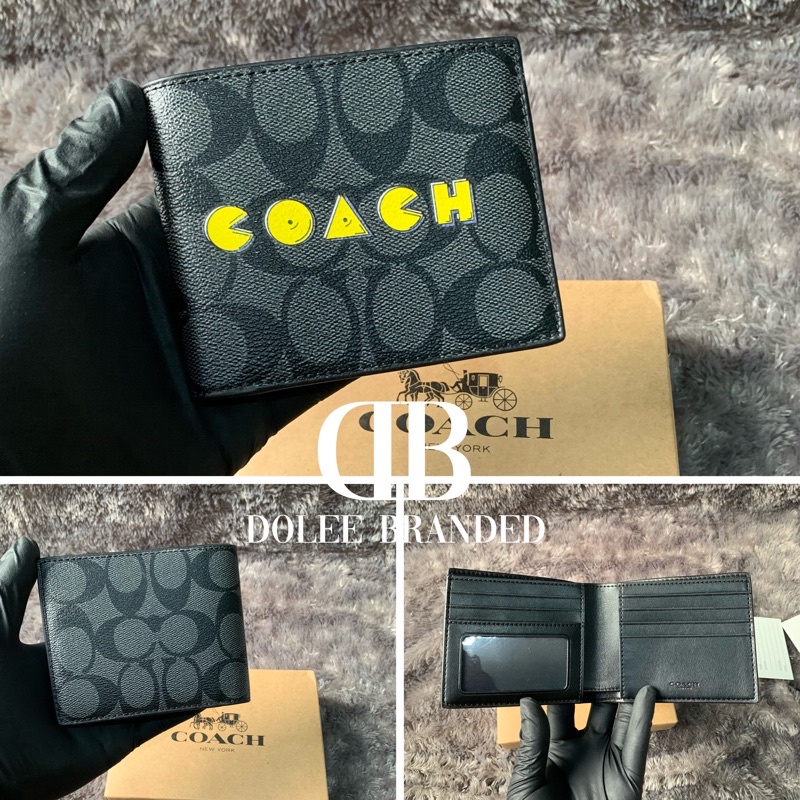 Coach Wallet Coach X Pacman Seri Black In Signature