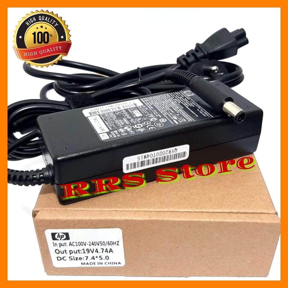 RRS STORE 19V 4.74A 90W 7.4*5.0mm Power AC Laptop Adapter For HP Pavilion DV3 DV4 DV5 DV6 8460p 8530p 8560w ProBook 430 G1 Charger CASAN LAPTOP HP