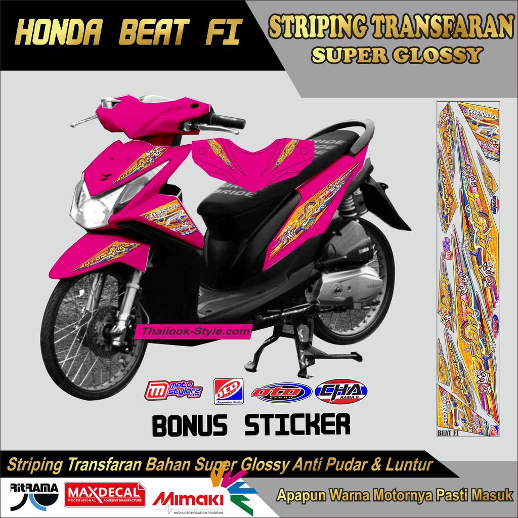 STRIPING TRANSPARAN UV GLOSY BEAT FI LIS BODI TRANSPARAN UV GLOSY BEAT FI