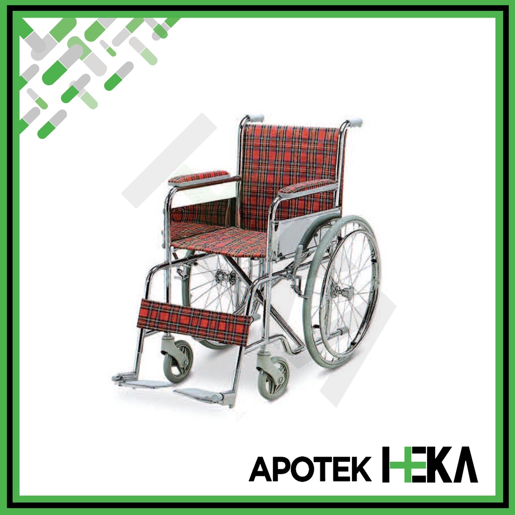 Wheel Chair FS-802-35 GEA - Kursi Roda Anak Motif Merah Kotak (SEMARANG)