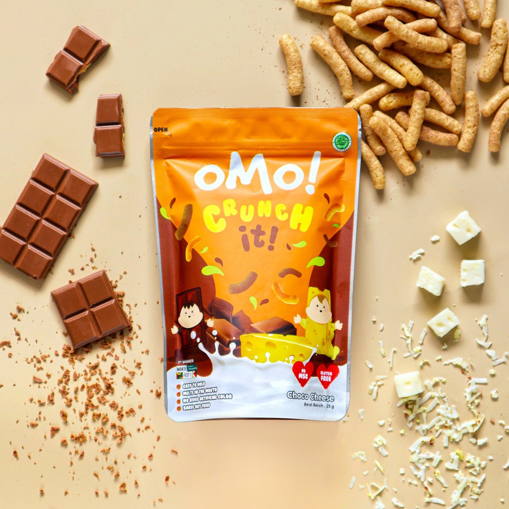 OMO! CRUNCH IT CHOCO CHEESE – Snack Sehat Bayi 8 Bulan