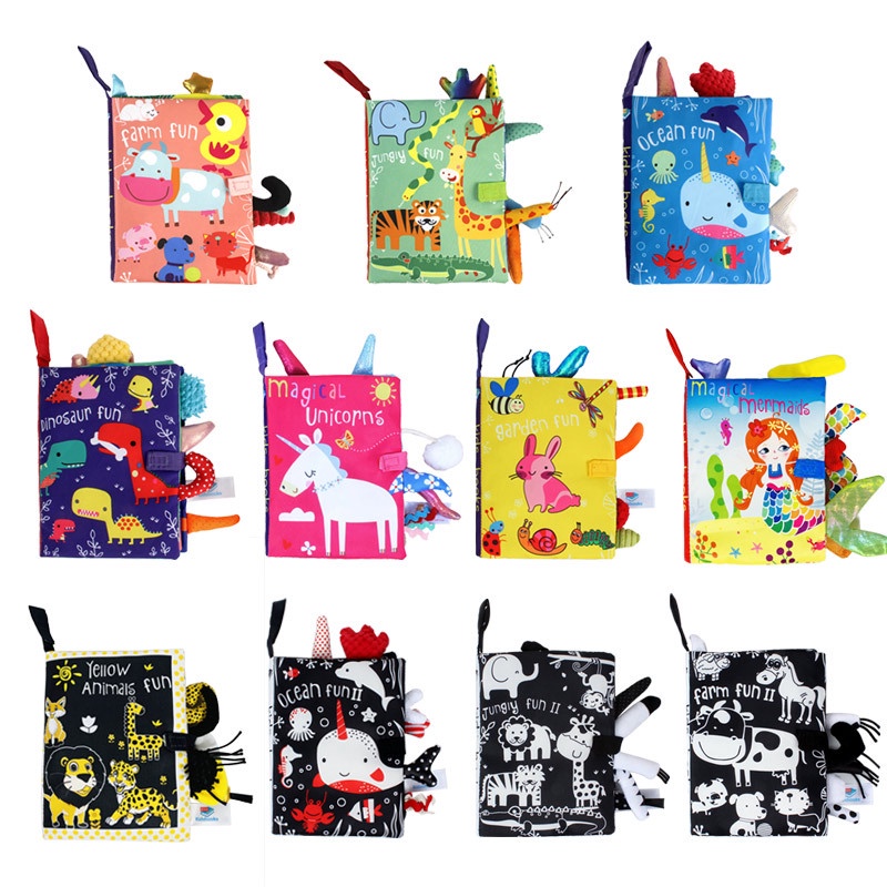 Buku Kain Bayi / Buku Bantal / Soft Book / Cloth Book Animal Tails