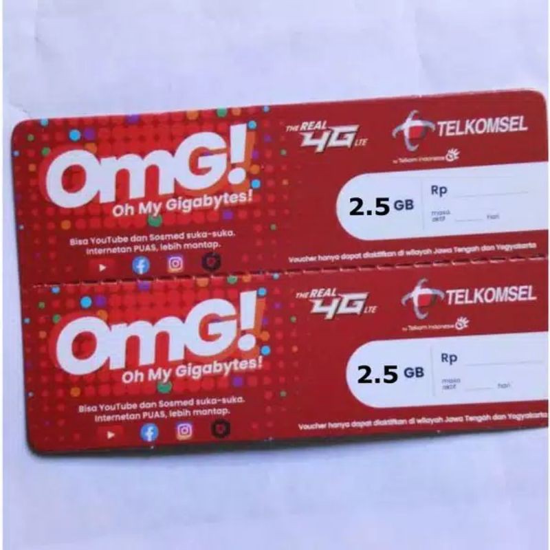 voucher Telkomsel 2,5 gb