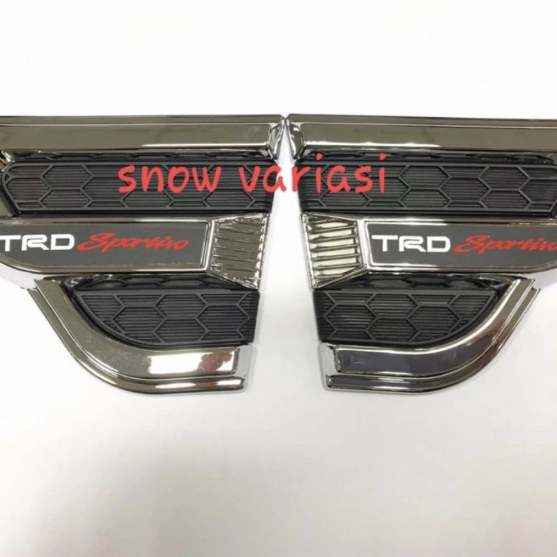 Side Vent TRD Sportivo hitam air flow universal