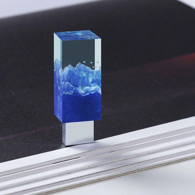 Siy Cetakan Resin Epoksi Handmade Bentuk Gunung Salju Dengan Driver Usb 8g