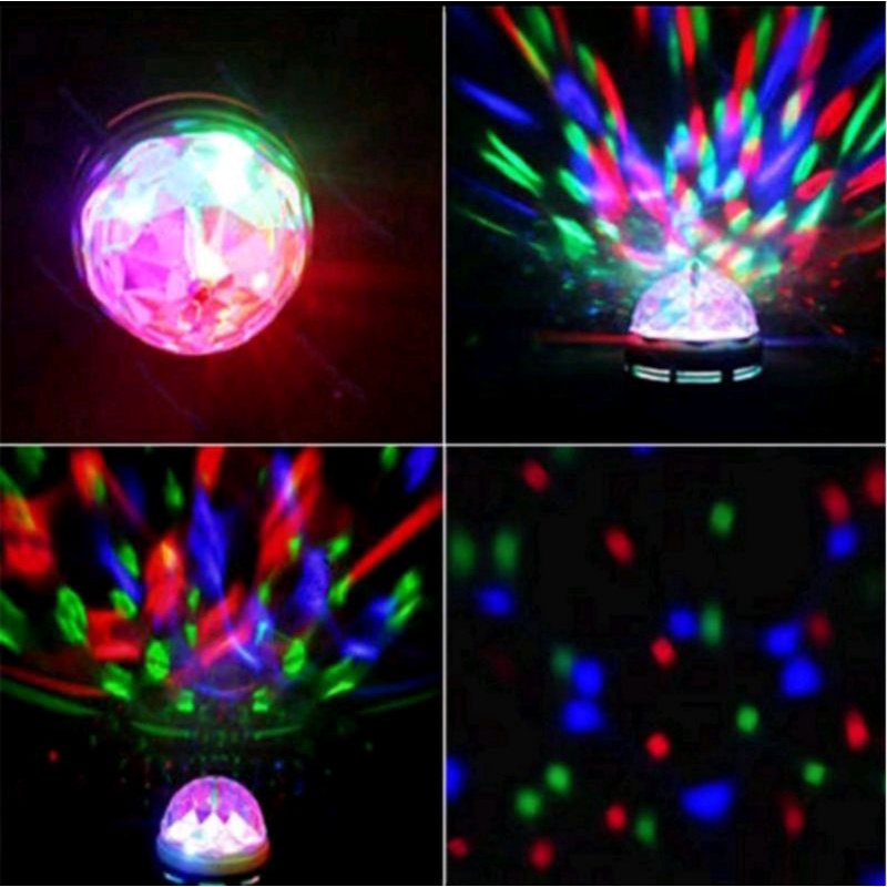 Lampu Disco Led Fitting Tumbler Mini Otomatis Warna Warni Rgb