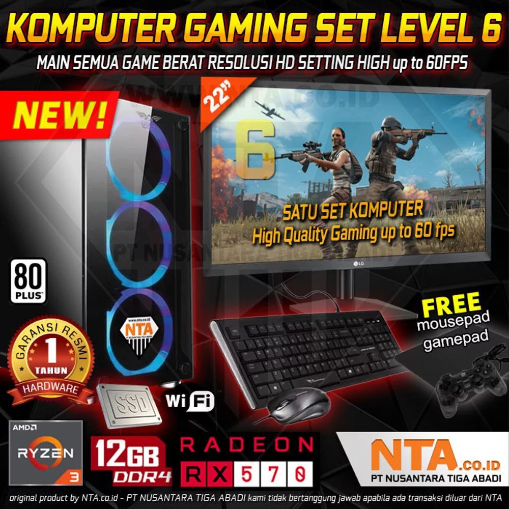 Termurah Komputer Gaming Set Level 6 Terlaris