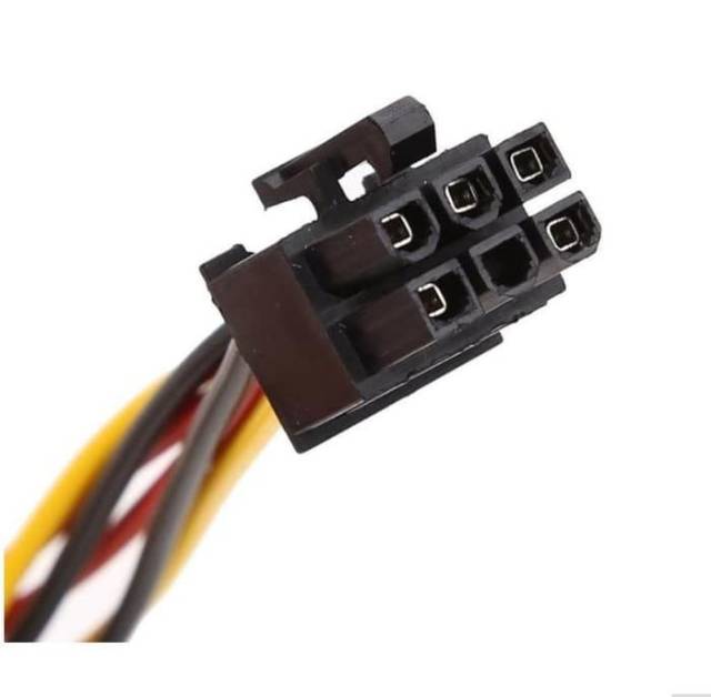 Kabel Power VGA 6 pin To Dual Molex IDE Konverter 6 pin cabang 2 Molex